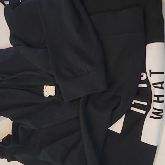 SWEATSHIRT w/hood-Black XL - Picture 6 of 7